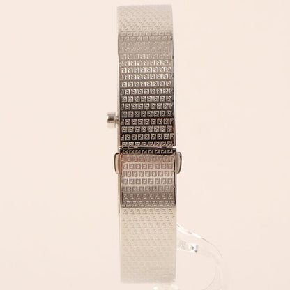 FENDI Rectangular Face Logo Bangle Watch Silver