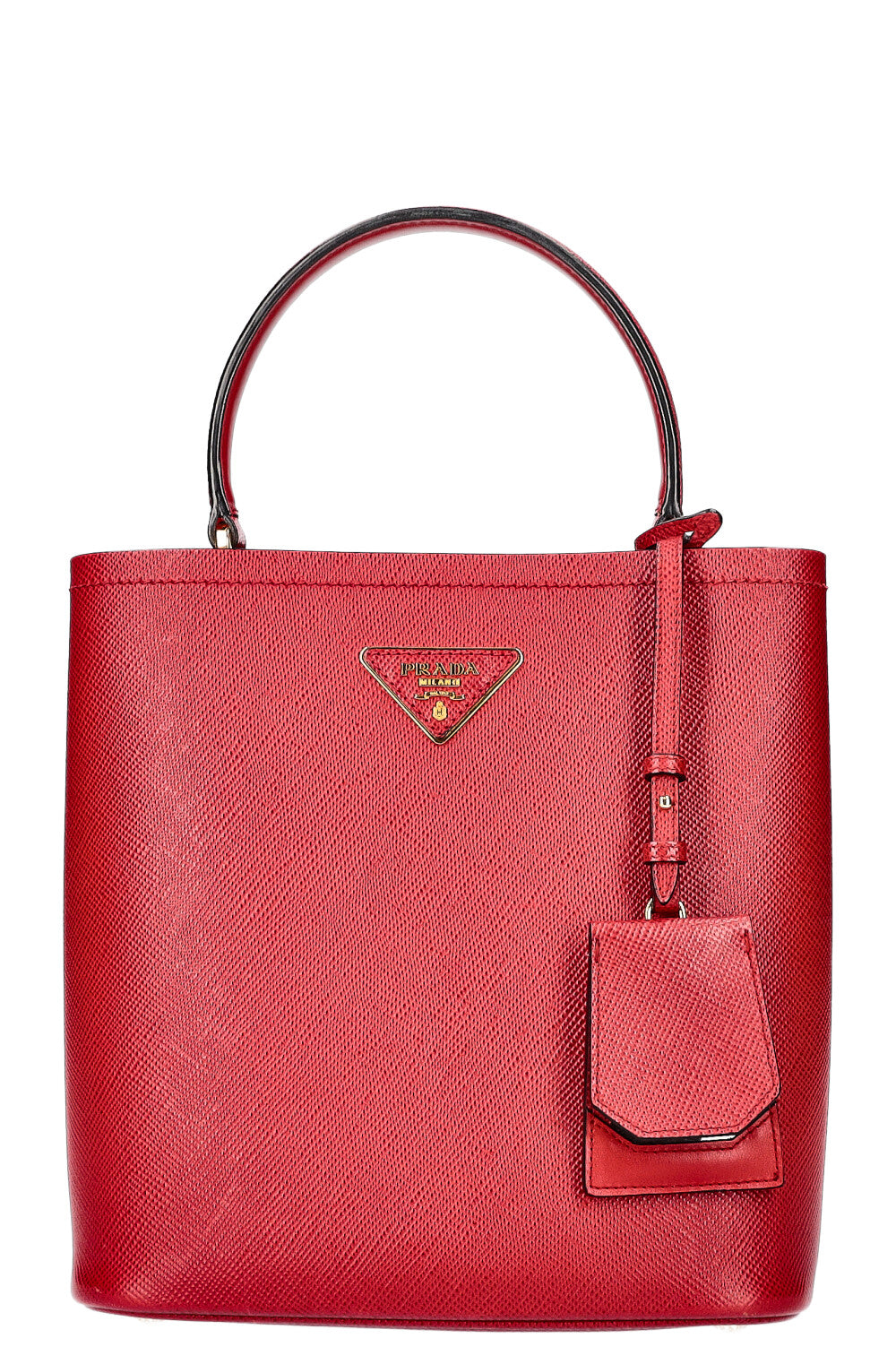 PRADA Panier Bag Saffiano Red