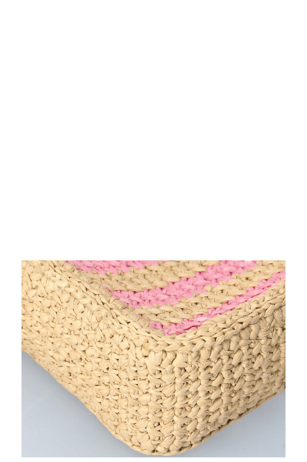 PRADA Re-Edition 2005 Crochet Bag Tan Pink