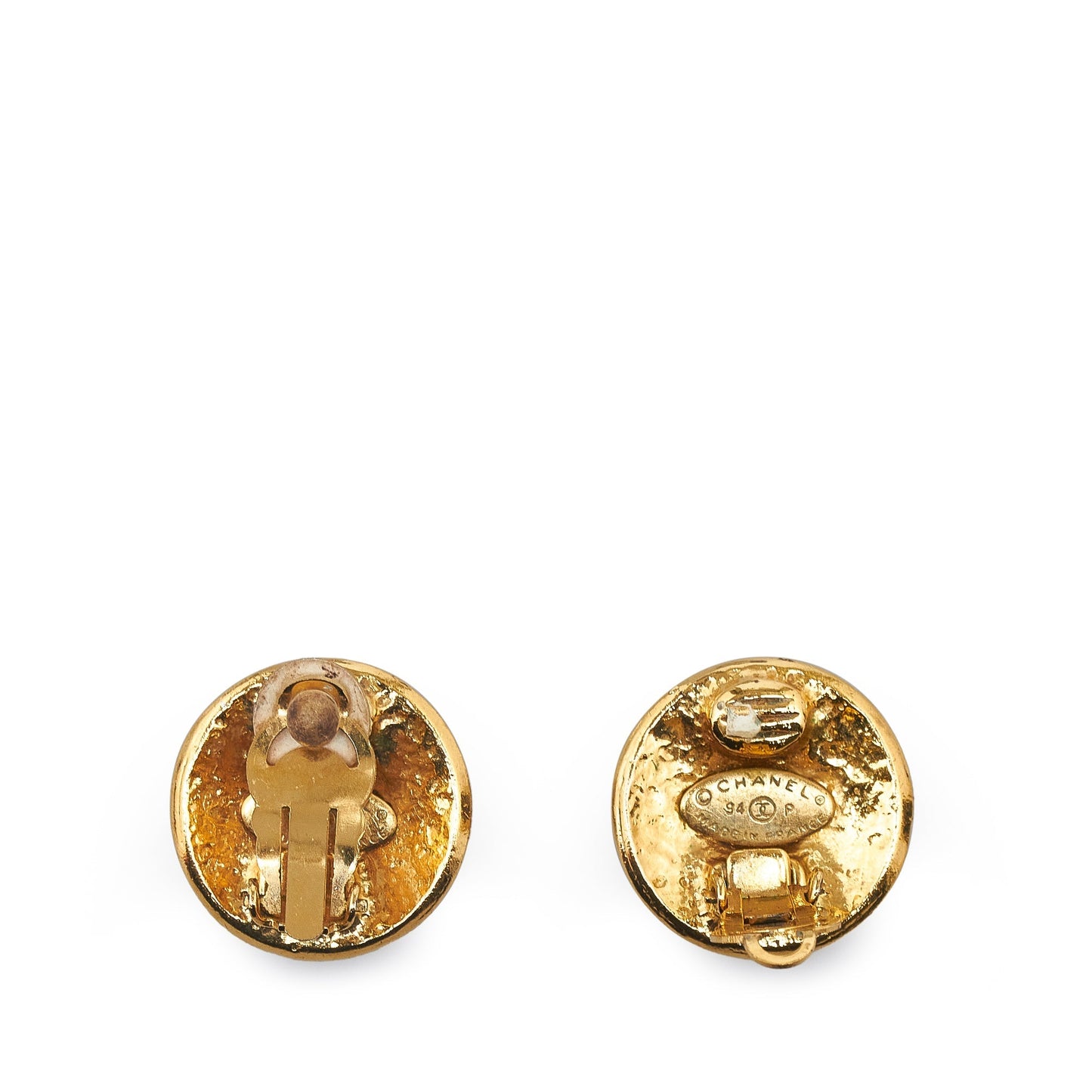 CHANEL CC Clip On Earrings Costume Earrings