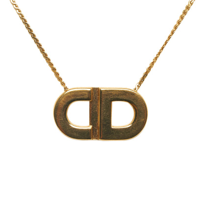 DIOR CD Logo Pendant Necklace Costume Necklace