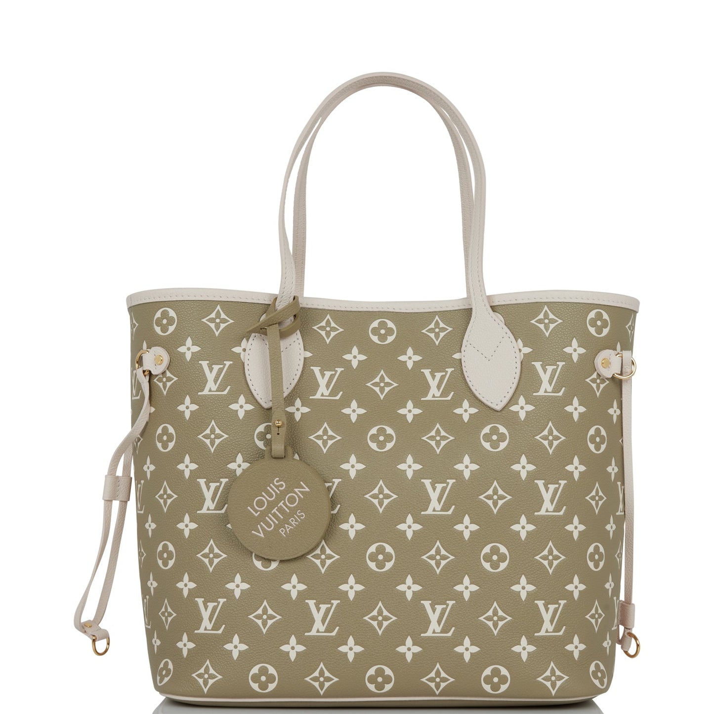 Louis Vuitton Spring in the City Khaki and Beige Monogram Empreinte Neverfull MM