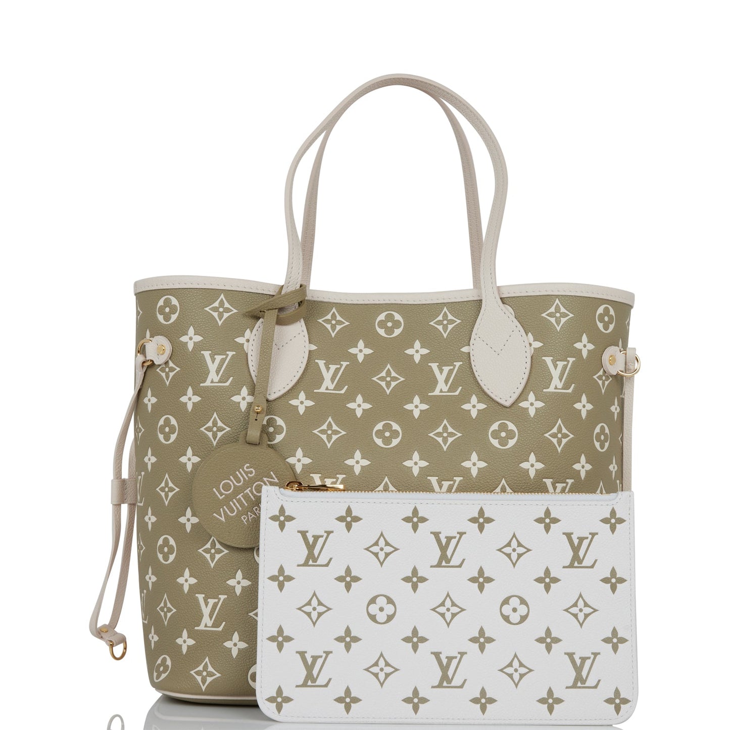 Louis Vuitton Spring in the City Khaki and Beige Monogram Empreinte Neverfull MM