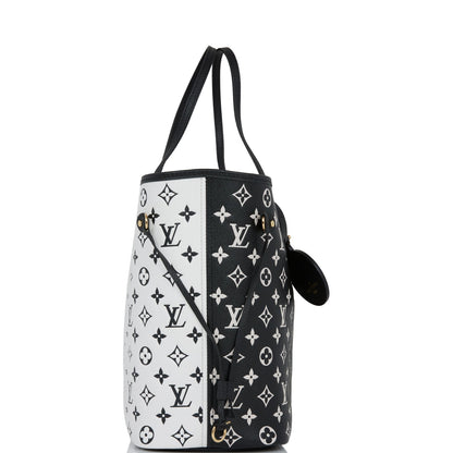 Louis Vuitton Spring in the City Black and White Monogram Empreinte Neverfull MM