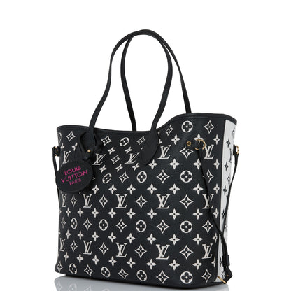 Louis Vuitton Spring in the City Black and White Monogram Empreinte Neverfull MM