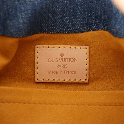 Vintage Louis Vuitton Blue Monogram Denim Pleaty