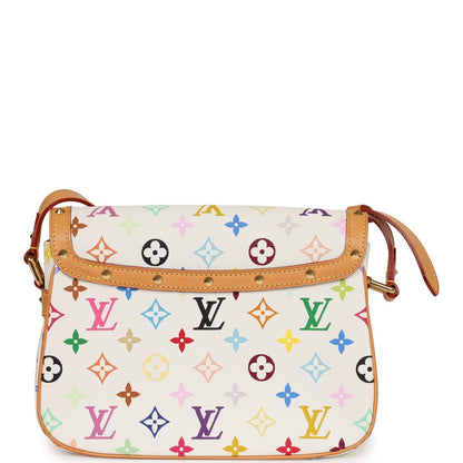 Vintage Louis Vuitton Sologne White Multicolor Canvas Gold Hardware