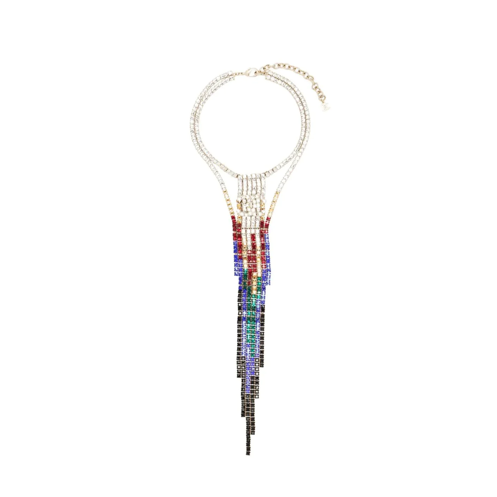 CHANEL 2019 Rainbow Rhinestone Necklace