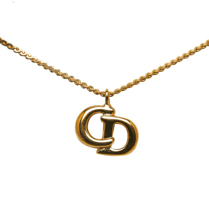 DIOR Logo Pendant Necklace Costume Necklace