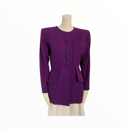 Yves Saint Laurent Rive Gauche vintage purple  jacket - M - 1970s