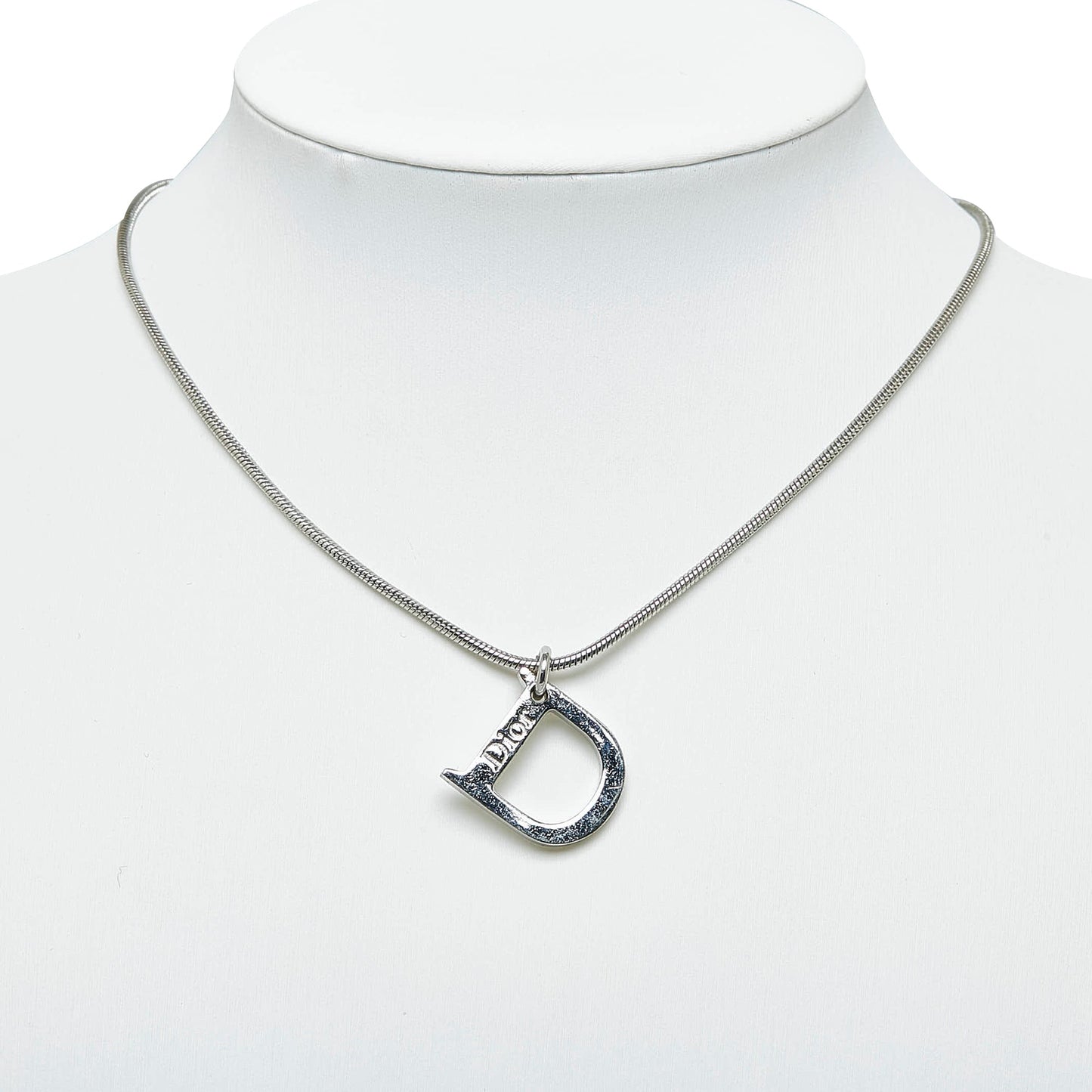 DIOR D Pendant Necklace Costume Necklace