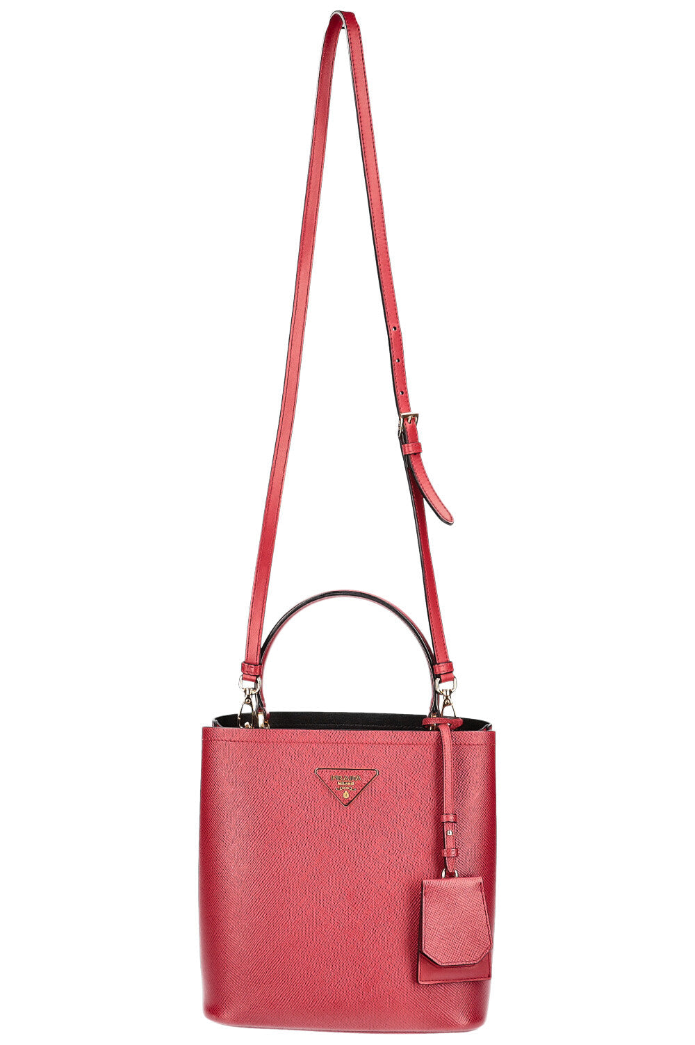 PRADA Panier Bag Saffiano Red