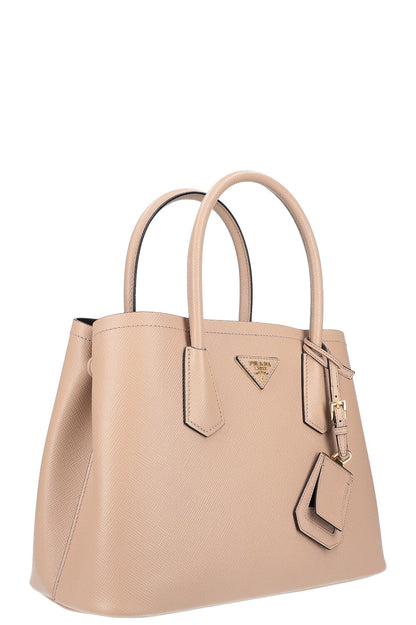 PRADA Saffiano Double Bag Beige