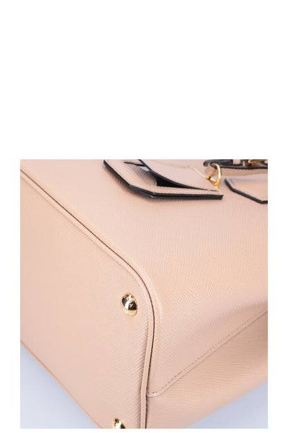 PRADA Saffiano Double Bag Beige