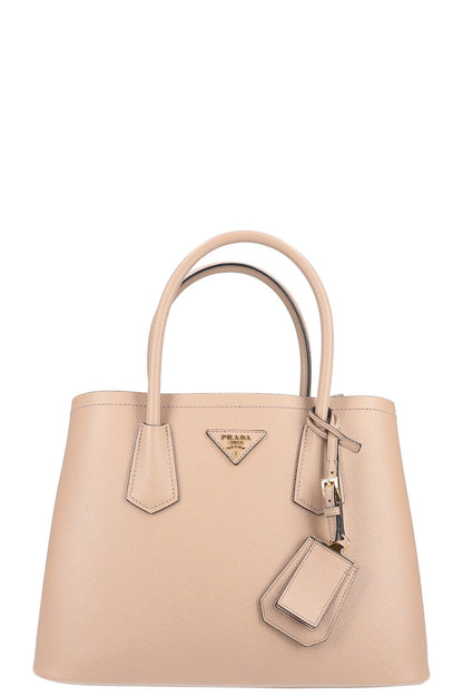 PRADA Saffiano Double Bag Beige