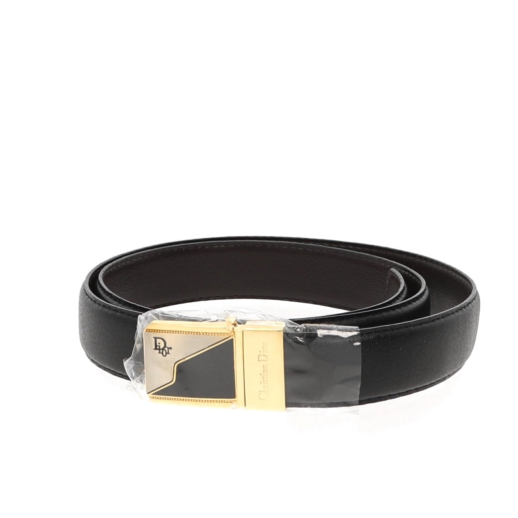 CHRISTIAN DIOR Belt in Black Leather