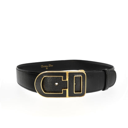 CHRISTIAN DIOR Belt in Black Leather