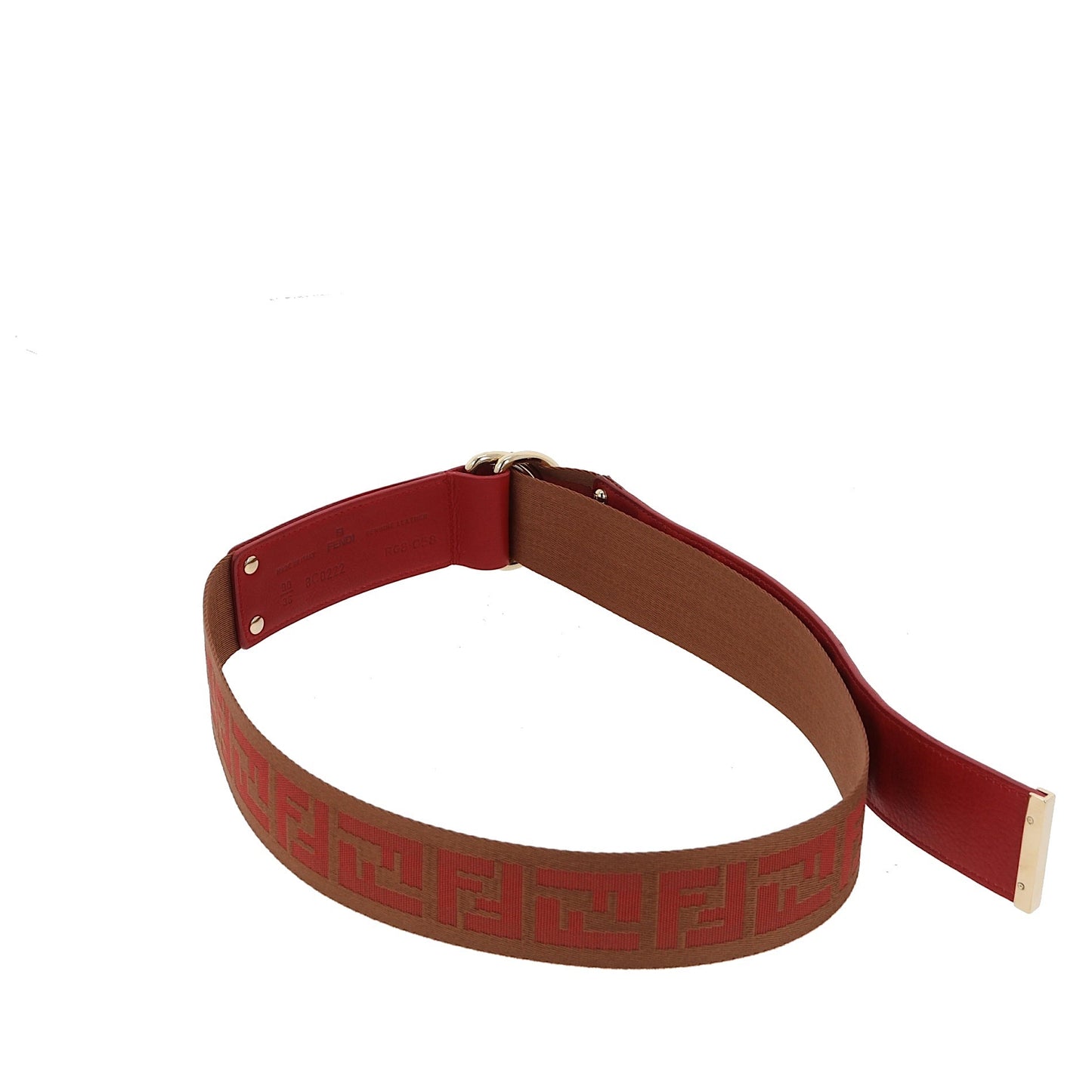 FENDI Belt in Red Leather