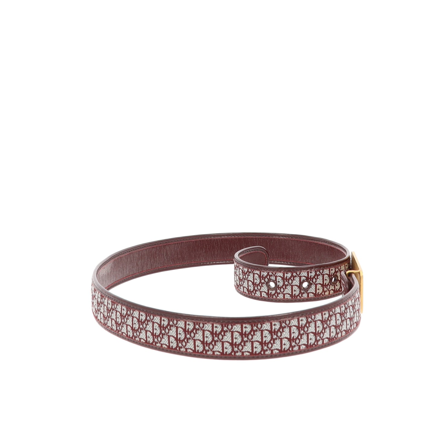 CHRISTIAN DIOR Belt in Bordeaux Fabric