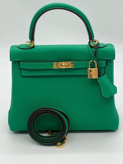 Hermes Kelly II 25 Retourne Veau Togo Perso Menthe