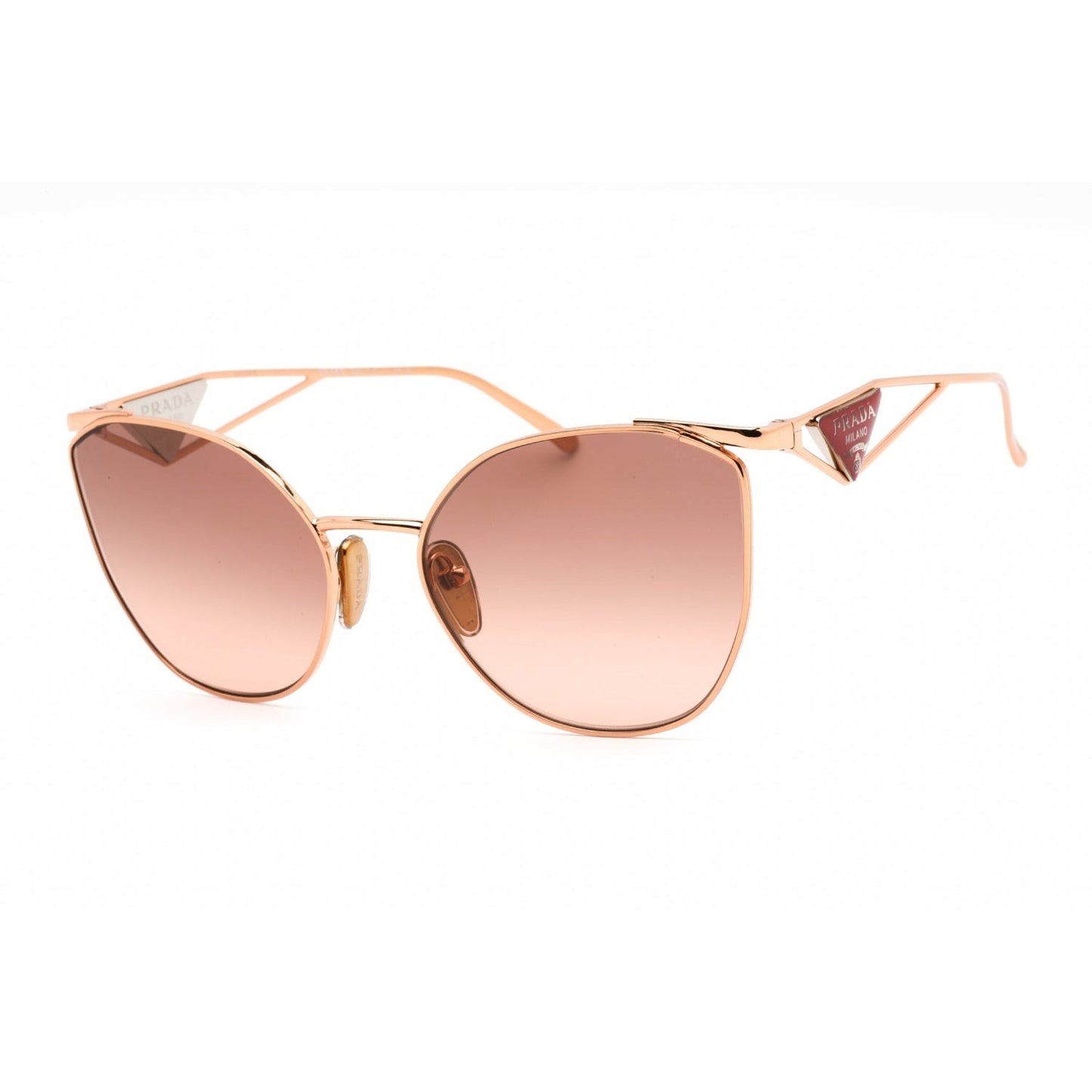 Prada 0PR 50ZS Sunglasses Pink Gold / Pink Gradient Dark Brown-AmbrogioShoes