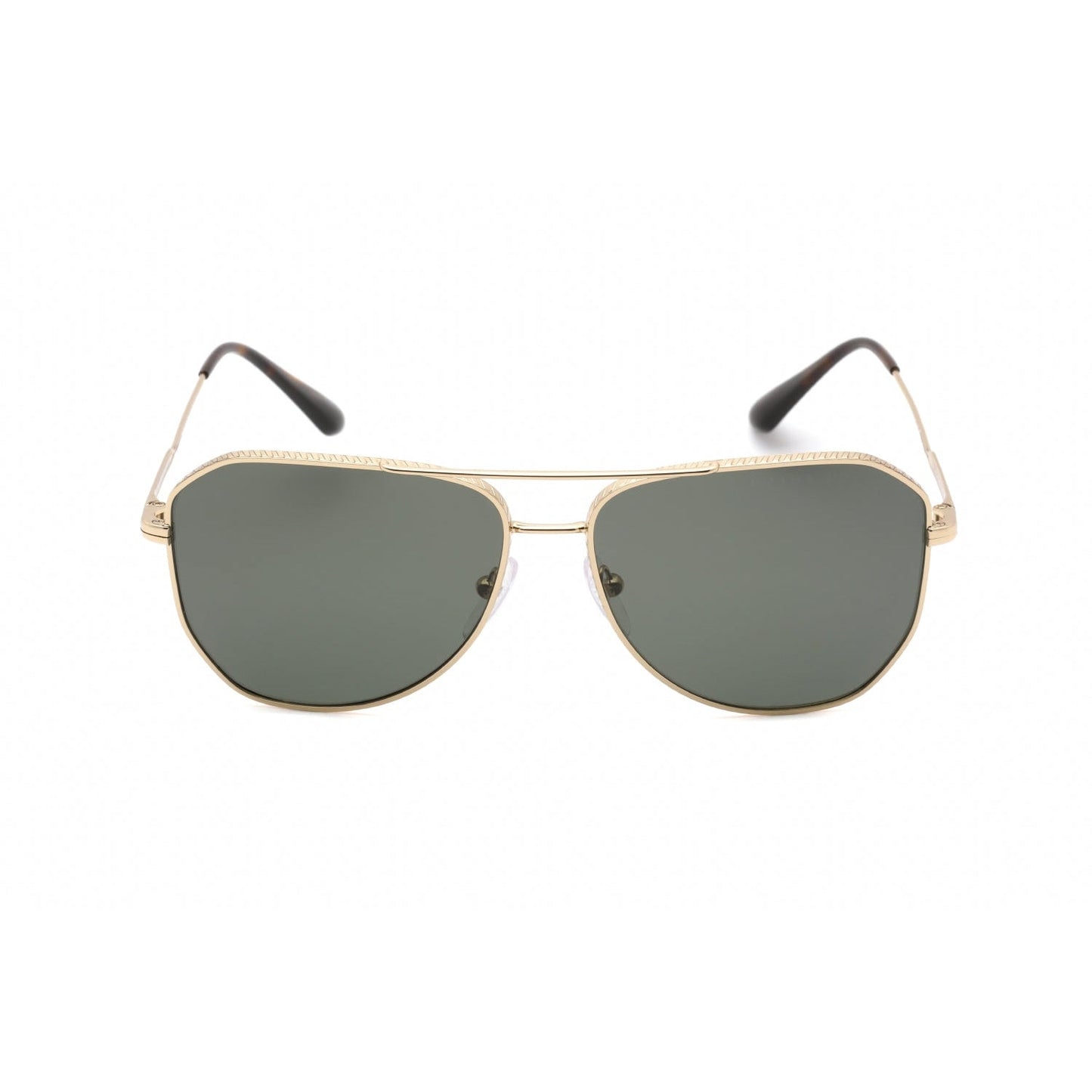 Prada   63XS Sunglasses Pale Gold / Polarized Green Women's