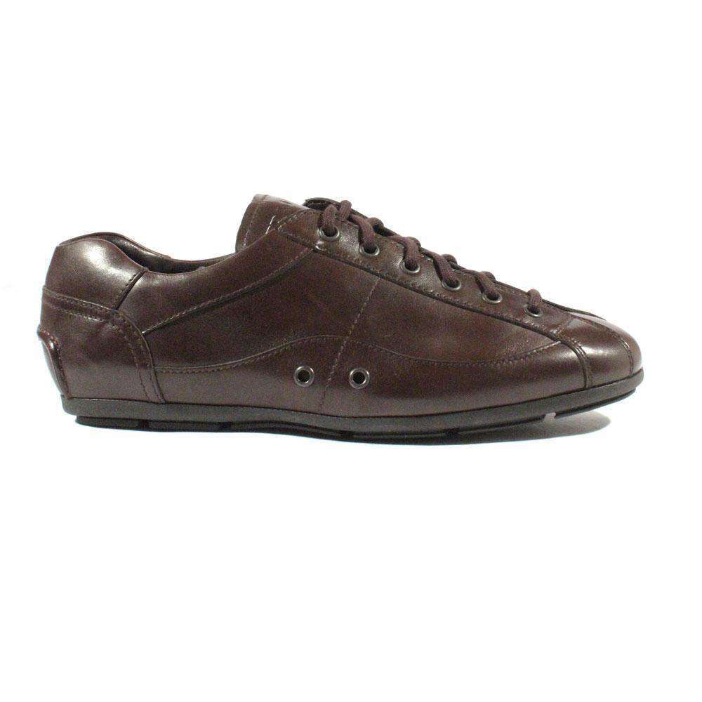 Prada Men's Designer Shoes Brown Leather Sports 2E1556 (PRM8)