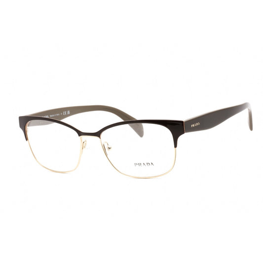 Prada PR65RV Eyeglasses Dark Brown / Clear Lens-AmbrogioShoes