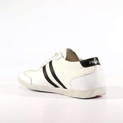 Prada Sports Men's Designer Shoes Designer White/Black Sneakers 4E1595 (PRM42)