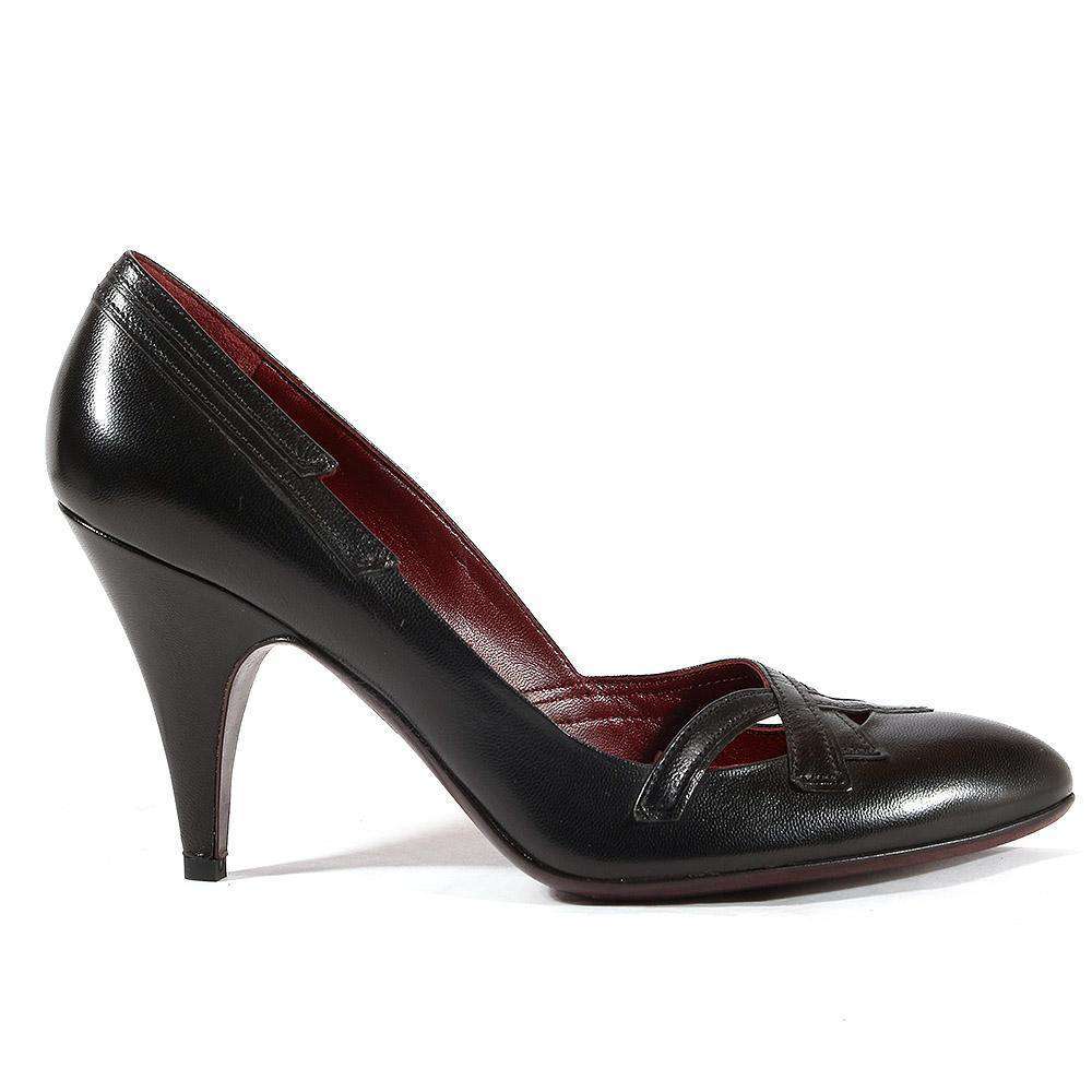 Prada Women's Shoes Black leather Pumps 1P6475 (PRW15)