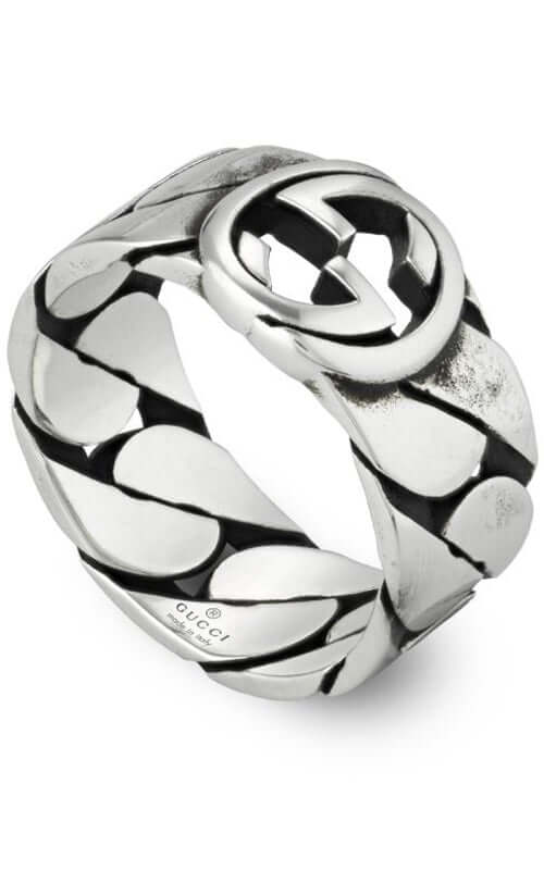 GUCCI Interlocking G Silver Ring YBC661515001