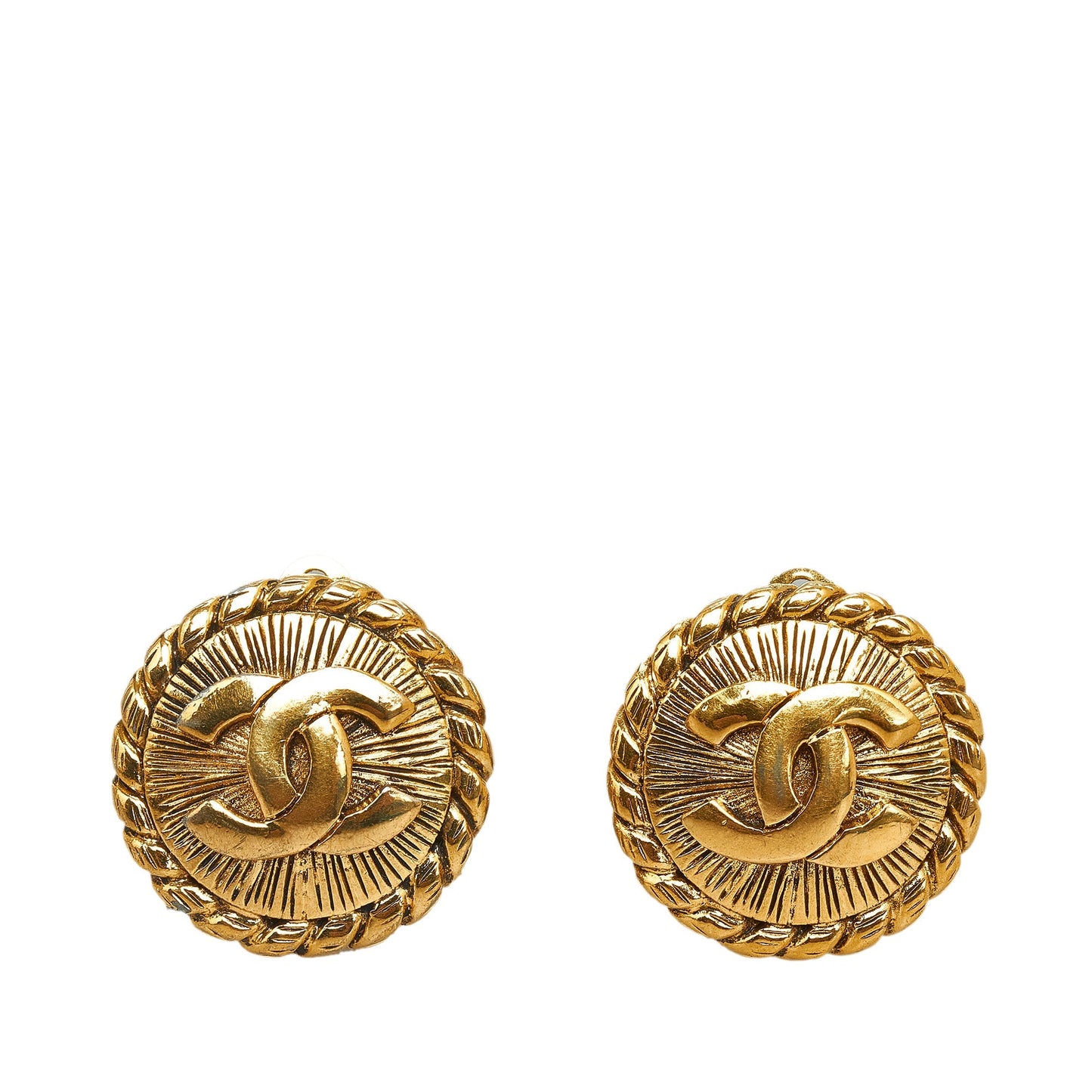 CHANEL CC Clip On Earrings Costume Earrings