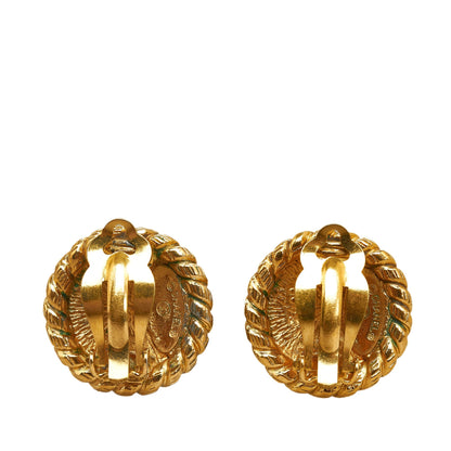 CHANEL CC Clip On Earrings Costume Earrings