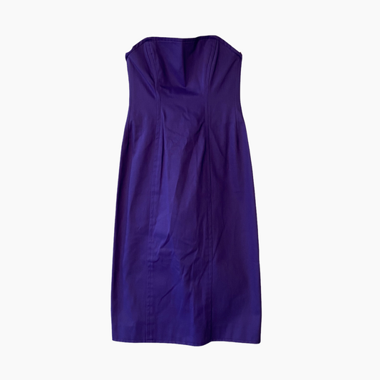 Yves Saint Laurent Rive Gauche vintage corsage dress in purple cotton - XS - 1990s