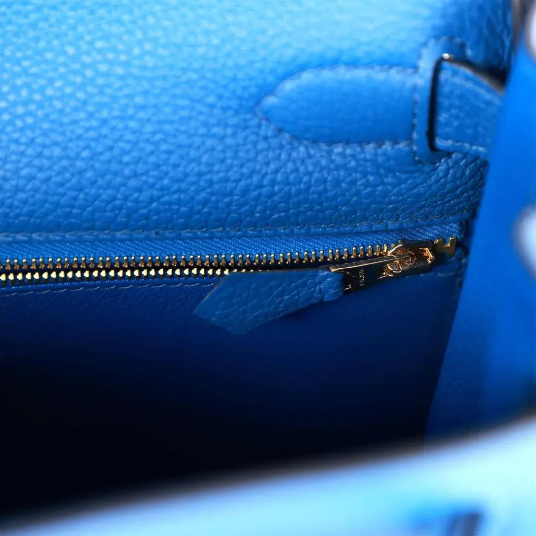 Hermes Kelly Retourne 28 Togo Bleu France Gold Hardware