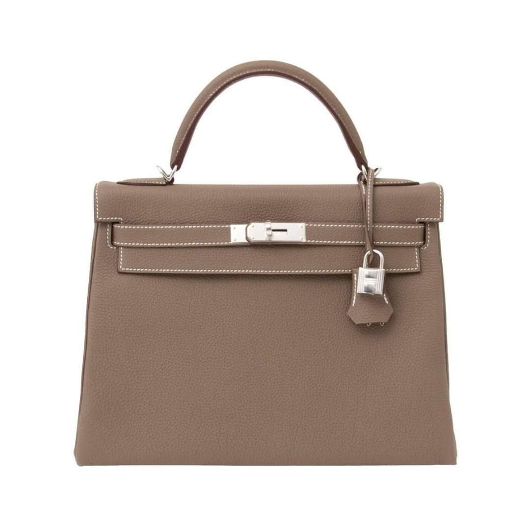 Hermes Kelly II 32 Togo Calfskin Retourne 18 Etoupe