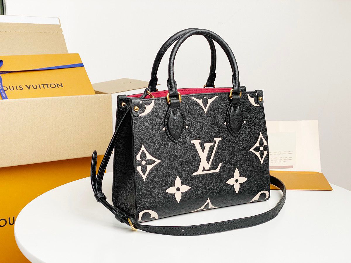 Louis Vuitton OnTheGo PM Tote Bag Monogram Empreinte Black/Beige  Handbags, Shoulder And Crossbody Bags