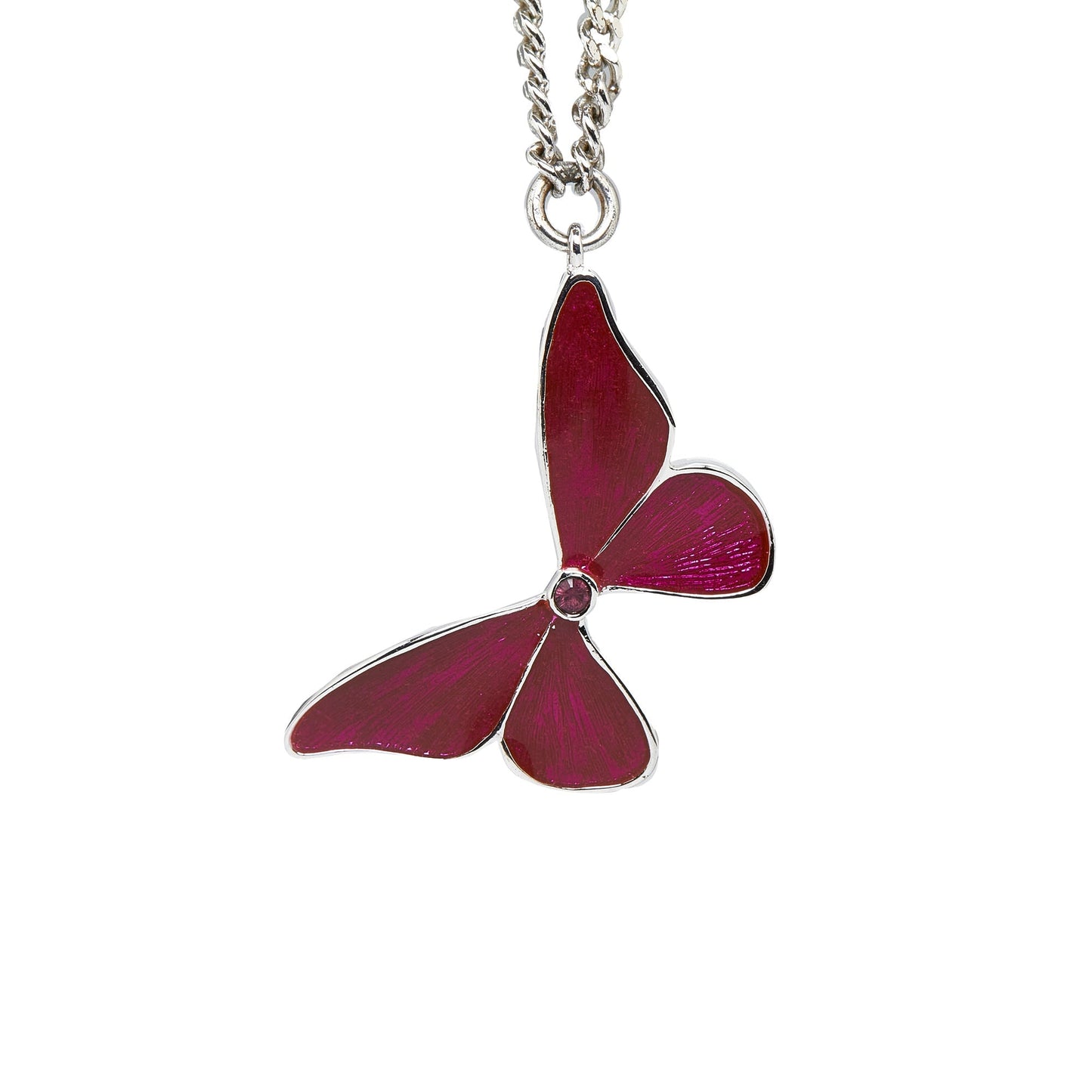 DIOR Butterfly Pendant Necklace Costume Necklace