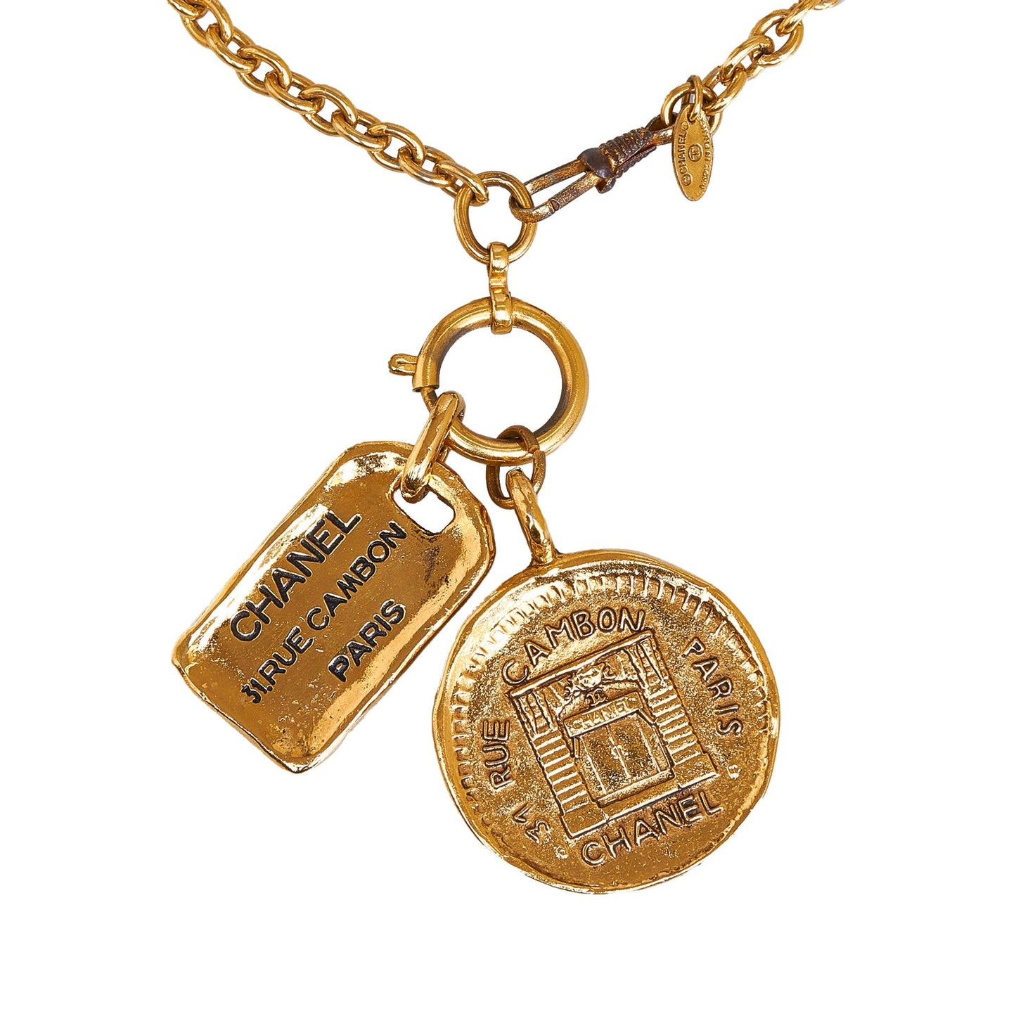 CHANEL Rue Cambon Pendant Necklace Costume Necklace