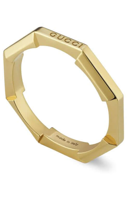 GUCCI Link to Love 18k Yellow Gold Ring YBC662194001