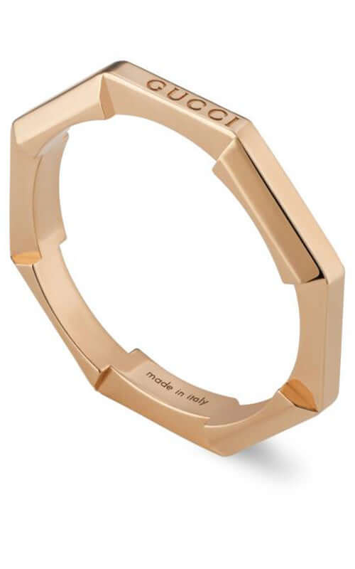 GUCCI Link to Love 18k Rose Gold Ring YBC662194002