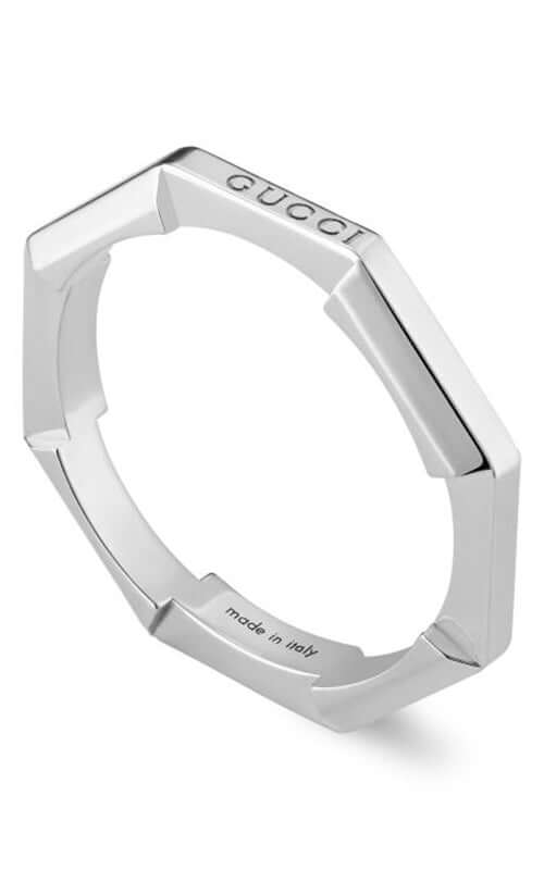 GUCCI Link to Love 18k White Gold Ring YBC662194003