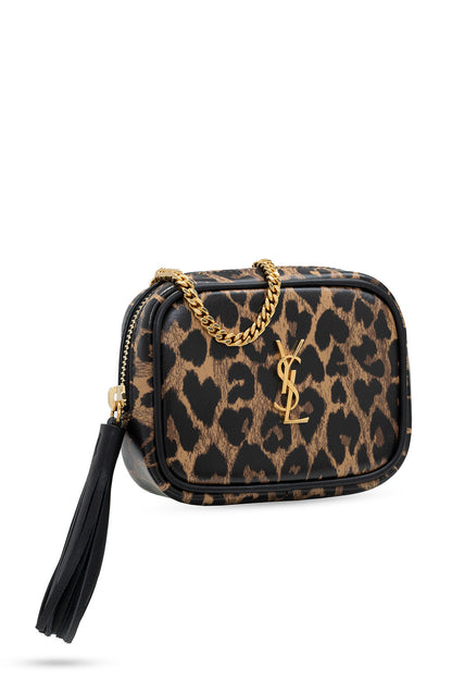 Yves Saint Laurent BABY LOU LEOPARD HEART MONOGRAM TASSEL BAG