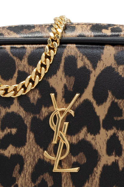 Yves Saint Laurent BABY LOU LEOPARD HEART MONOGRAM TASSEL BAG