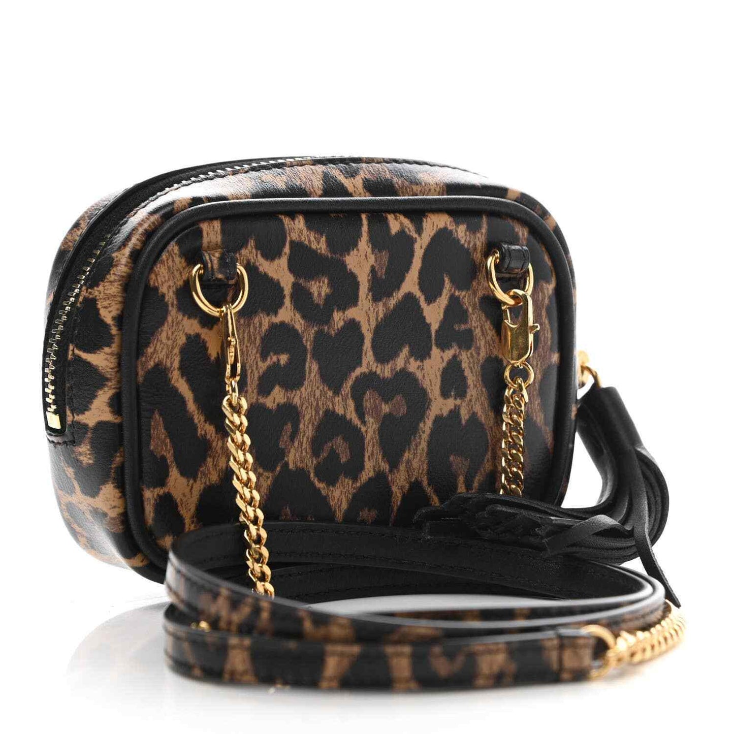 Yves Saint Laurent BABY LOU LEOPARD HEART MONOGRAM TASSEL BAG