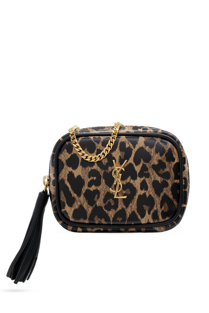 Yves Saint Laurent BABY LOU LEOPARD HEART MONOGRAM TASSEL BAG