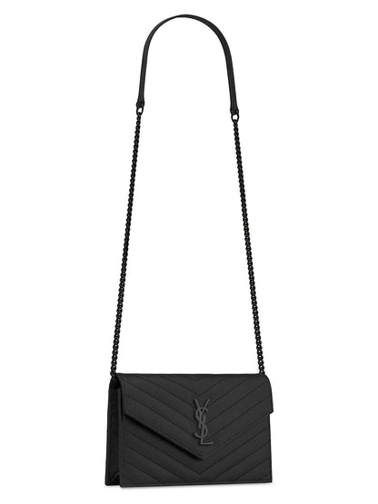 Yves Saint Laurent CASSANDRE MATELASSÉ ENVELOPE CHAIN WALLET