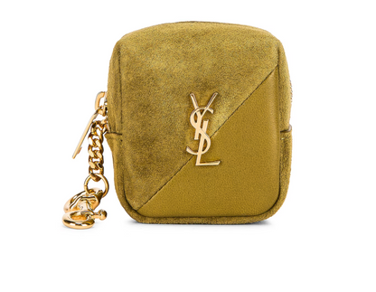 Yves Saint Laurent JAMIE CUBE CHARM IN SUEDE AND LAMBSKIN