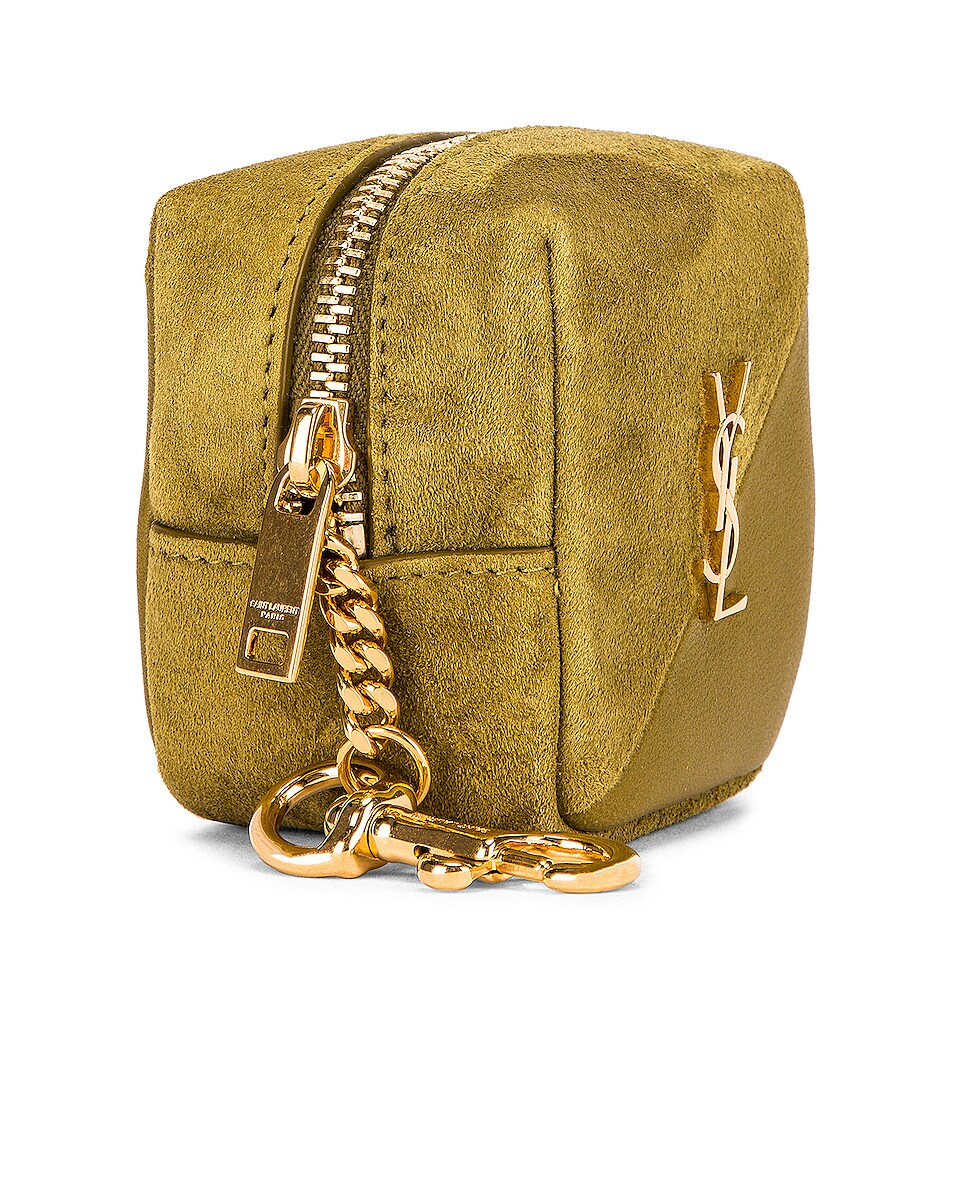 Yves Saint Laurent JAMIE CUBE CHARM IN SUEDE AND LAMBSKIN