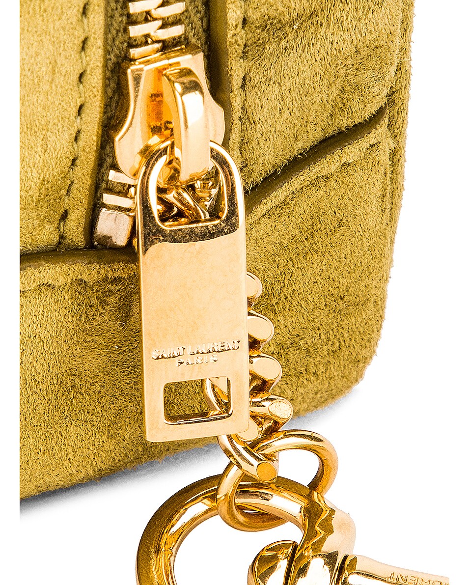 Yves Saint Laurent JAMIE CUBE CHARM IN SUEDE AND LAMBSKIN